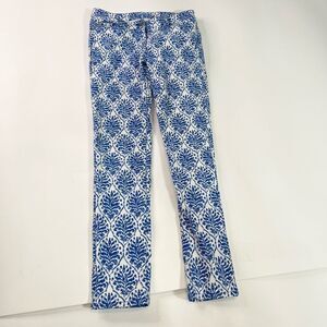 J. McLaughlin Lexi Jeans Slim Straight Leg Stretch Womens 8 Pants Blue White